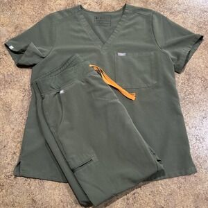 figs scrubs women set large Green Technical Collection Joggers